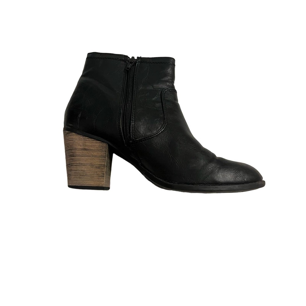 Crown Vintage black bootie with chunky heel Size 10 - Picture 3 of 5